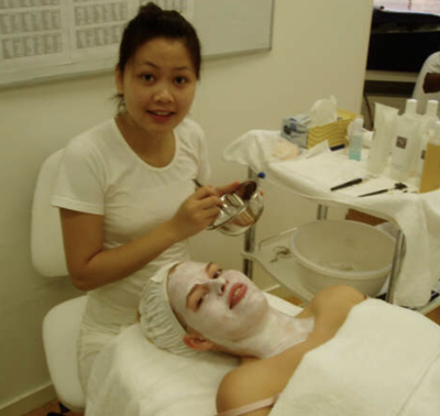 Facial mask training at IMKO
